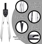 Frienda 2 Pieces EKG Caliper ECG Calipers Measuring Tool with Ruler Electrocardiogram Drafting Divider for Nursing (Black)