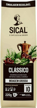 Sical Classico Coarse Ground Coffee - 220 grams / 7.7oz - For French Press