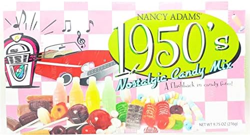 1950's Retro Candy Gift Box-Decade Box Gift Basket - Classic 50's Candy - 9.75OZ (276g)