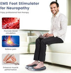 EMS Foot Stimulator, Rechargeable EMS Foot Massager for Neuropathy, TENS & EMS Foot Circulation Stimulator for Pain Relief/Circulation/Plantar Fasciitis, 1.5KG Thin Remote Electrical Muscle Stimulator