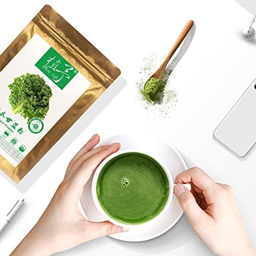 Plant Gift 100% Pure Kale Powder Natural Collard Greens Powder, Great Flavor for Drinks, Smoothie, Yogurt, Baking, Cookies, and Beverages, Non-GMO Powder, No Filler, No additives 100G/3.25oz