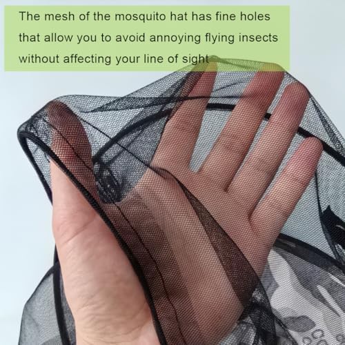 Mosquito Net Hat Adjustable Beekeeper Hat Lightweight & Foldable Bug Head Net for Outdoor Hiking Camping UV Protection Polyester Mesh for Men & Women Grey