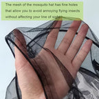 Mosquito Net Hat Adjustable Beekeeper Hat Lightweight & Foldable Bug Head Net for Outdoor Hiking Camping UV Protection Polyester Mesh for Men & Women Grey