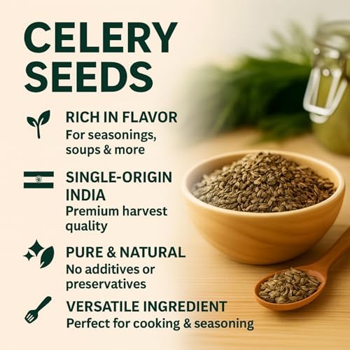 SPICY PANTRY Celery Seeds 4 oz – Whole, Aromatic Spice for Pickling, Salad, Dressings, Soups and Spice Blend – Bold Earthy Flavor, Antioxidant-Rich, Supports Digestion