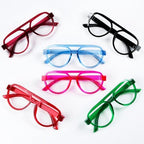 Eyekepper 6-Pack Oversized Blue Light Reading Glasses for Women – Pilot Style Computer Readers with Screwless Spring Hinges