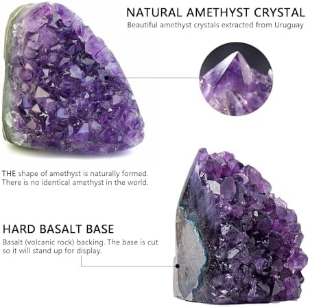 Amethyst Crystal Geodes Purple Crystals Rock Cluster Quartz Raw Healing Crystals 0-0.5LB