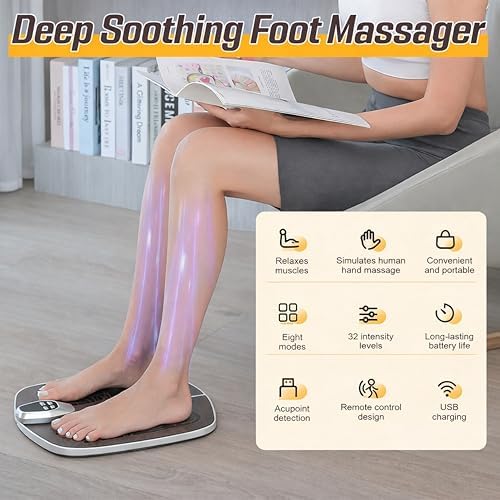 Foot Massager Mat, Portable Muscle Stimulation Foot Pad for Soothing Comfort, Daily Relaxation & Effective Pain Relief (deep Brown)