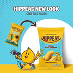 HIPPEAS Chickpea Puffs, Groovy White Cheddar, Gluten Free Snacks, Dairy Free, Vegan, 4oz, Pack of 6, 3g Protein, 2g Fiber, Crunchy, Nutritious, Baked Plant Protein Snack, Non-GMO, Kosher