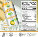 Vinut Natural Pineapple Juice Drink with Pulp, (16.57 fl oz, Pack of 12) Real Pineapple Juice, No Sugar Added, Gluten Free, GMO-Free