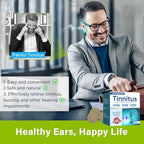 Tinnitus Relief for Ringing Ears, Tinnitus Relief Patches, 50 Pcs Support Ear Noise and Buzzing Relief, Natural Herbal Formula Protect Ear Health, Improve Hearing Comfort, Long-Lasting Effective