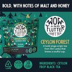 Wow and Flutter Ceylon Forest Loose Leaf Black Tea | Single-Origin Sri Lankan FBOP Leaves, Bold, Smooth & Naturally Sweet Malt + Honey Notes | Small-Batch Fresh Packed - 1.75 oz Pouch