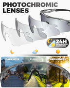 VICTGOAL Cycling Glasses Photochromic Sunglasses for Men Women TR90 Frame Glasses with UV Protection Bike Glasses for Cycling