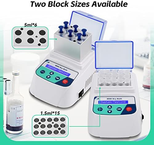 Mini Gel Heating Machine for PRP PPP Gel Heating BioFiller Plasma Making, Temperature 5 to 100C (Dry Bath Incubator with 6 * 5ml Block)