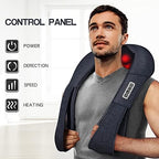 Mo Cuishle Shiatsu Back Shoulder and Neck Massager with Heat, Electric Deep Tissue 4D Kneading Massage, Best Gifts for Women Men Mom Dad, Fathers Day, Mothers Day, Christmas Gifts