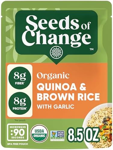 SEEDS OF CHANGE Organic Quinoa & Brown Rice 8.5 Ounce (Pack of 12)