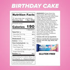 Pure Protein Birthday Cake Protein Bars – 20g Protein, 3g Sugar, 190 Calories (12 count) Low Sugar* High Protein Snack - Gluten Free - Perfect for a Healthy Snack