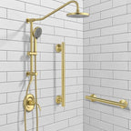 Lava Odoro Shower Grab Bar, Modern Stainless Steel Handicap Grab Bar for Bathtubs and Showers, Shower Safety Bar for Seniors Disabled, ADA-Compliant (Brushed Gold, 18 Inch)