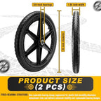 20" Flat Free Wheels Compatible with rubbermaid Wheelbarrow Tires (5/8 inch bearing)