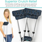 Vive Crutch Pads & Hand Grips - Padding for Walking Arm Crutches - Universal Underarm Padded Forearm Handle Pillow Covers for Hand Grips - Soft Foam Armpit Accessories for Adults, Kids (Paisley)