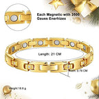 JEROOT Titanium Magnetic Bracelet for Women, 100% Pure Titanium, Skin Friendly, Ultralight Adjustable Bracelet with Sizing Tool, Jewelry Gift