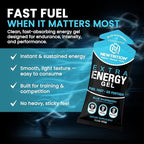 NewTrition® Extra Energy Gel Variety Pack - Fast Fuel with 50mg Caffeine, Amino Support, Smooth Texture, Electrolytes - Easy Digestion Running Gel for Cycling & Running