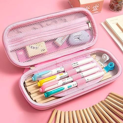 NOLLAM Pen Bag Pink Pencil case Pencil Bag Waterproof Pencil case Pencil case Large Capacity Pencil case Beautiful Pencil case Office Stationery Storage Box Pencil case