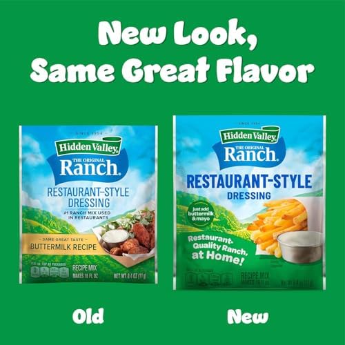 Hidden Valley Original Ranch Buttermilk Recipe Salad Dressing and Seasoning Mix, Six 0.40 Ounce Packets (2.4 Ounces Total)