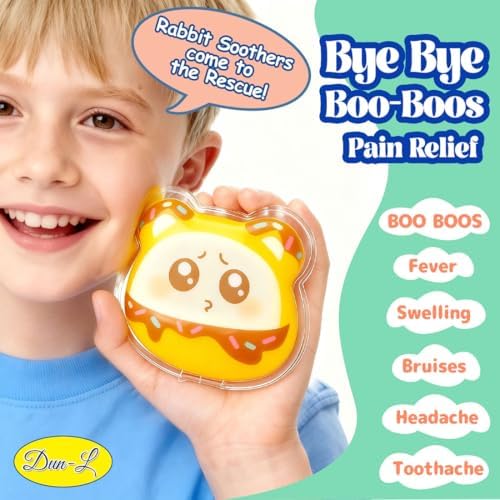 (6PCS) Boo Boo Ice Pack, Flexible Cold Compress, Cute Cooling Pack, Reusable Ice Pack for Injuries, Hot Cold Gel Packs for Kids Injuries, Pain Relief, Bumps & Bruises, Breastfeeding