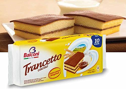 Balconi Trancetto Cocoa 10 Snack Cakes, 2 Packs (Packaging design may vary)