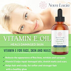 Nova Lucia Organic Vitamin E Oil – Pure Vitamin E for Skin, Face & Hair | Scar & Stretch Mark Treatment, Natural Moisturizer for Soft, Smooth, Hydrated Skin – 4 oz