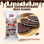 LIEBERS Dark Chocolate Rice Cakes, Kosher Certified Dairy Free, Gluten Free Snack (Dark Chocolate) Pack Of 8…