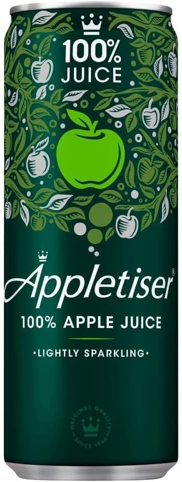 Appletiser Apple Juice Cans 250ml x 24 | Sun-Ripened Apple Goodness | Sip on Sparkling | Sugar-Free Refreshment | Carbonated Beverage | Popular Mixer for Mocktails and Cocktails