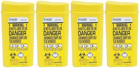 Sharpsafe Disposable Sharps Bin 0.2 Litre - Pack of 4 (Packaging May Vary)