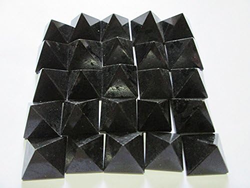 WholesaleGemShop Beautiful Lot of 10 Black Tourmaline Gemstone Pyramids Crystal Reiki Vaastu Healing