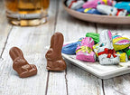Madelaine Easter Candy 26 Premium Milk Chocolate Bunny Wrapped In 6 Different Color Foils - 8 oz Chocolate Candy Easter Basket Stuffers
