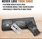 SHAVING REVOLUTION Double Edge Razor Blades - Men's Safety for Shaving Platinum Japanese Stainless Steel a Smooth, Precise and Clean Shave - 50 Count