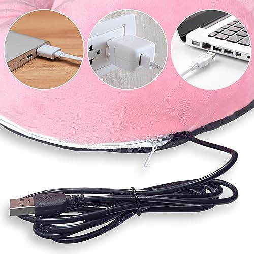 Yanmucy Electric Heated Foot Warmer USB Fast Heating Pad Soft Flannel Anti-Slip Foot Warmer Slippers for Men and Women