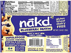 Nakd Bar, Blueberry Muffin Raw Fruit and Nuts, Gluten Free, Vegan, 18 Count18