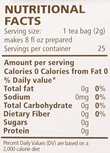 Nature's Guru Organic Whole Leaf Black Tea Turmeric Ginger 25 Count Individual Tea Bags