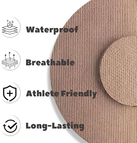 Nepia 30 Pcs Flesh CGM Sensor Patches | Waterproof Adhesive for Dexcom G7/Libre1 2 3/Enlite | 14 Days Long-Lasting Protection | Sweatproof Sensor Covers with Comfortable Fit for Active Lifestyle