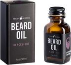 Fresh Beards Black Light Beard Oil - Spice, Wood, and Citrus Fragrance - Men’s Beard and Mustache Oil - Soothing Anti-Itch Moisturizer & Softener - Dandruff Prevention & Healthy Beard Growth