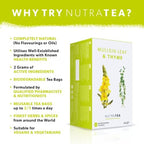 NutraTea - Mullein Leaf & Thyme Tea - Mullein Tea - Thyme Teabags For Lungs & Throat - 40 Individually Wrapped Bags - Herbal Infusion (2 Pack)
