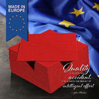 Red Dinner Napkins, 3-Ply, 125 Count - Premium Disposable Paper Napkins for Parties, Weddings, Restaurants, Bars, Birthdays & Events, European Made