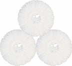 Mop Head for Hurricane Spin Mop Microfiber Mop Head Refills Round Mop Pads 3 Pack
