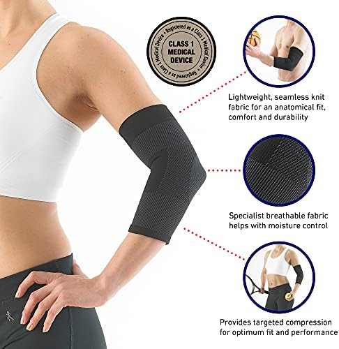 Neo-G Elbow Support for Tendonitis, Joint Pain, Tennis, Golf, Sports - Tennis Elbow Brace Arm Support - Multi Zone Elbow Compression Sleeve - Airflow - L