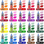 20 Colors Bath Bomb Soap Dye - Wayin Food Grade Skin Safe Liquid Based Colorant, Vibrant Concentrated Neon Soap Coloring for Soap Making DIY Bath Bomb Kit Bath Salt Crafting Slime Clay