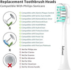Toothbrush Heads Compatible with Philips Sonicare Electric Toothbrush 4100,5100,6100,C1,C2,C3,G,W,Sonic Brush Head, Removing Dental Plaque, Soft Brush, White,10 Pack