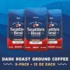 Seattle’s Best Coffee, Dark Roast Ground Coffee, Post Alley, 100% Arabica, 3 Bags (12 oz Each)