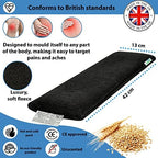 Amazing Health Unscented Wheat Bags Microwavable Heat Pack - Soft Black Fleece, Made in UK, 42cm Long, Heat Pad for Pain Relief