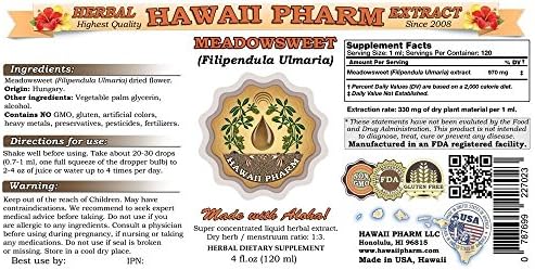 Hawaii Pharm Meadowsweet (Filipendula Ulmaria) Liquid Extract Tincture 4 Oz (120ml)